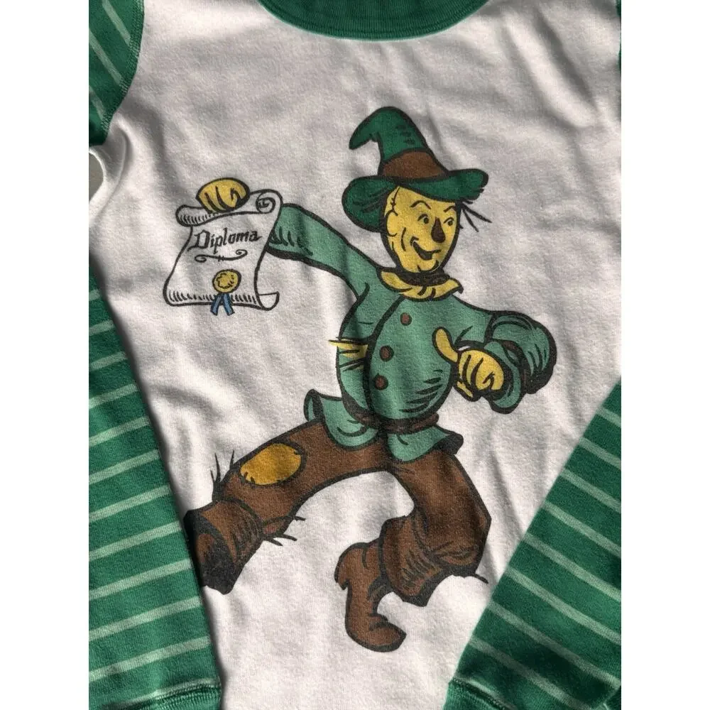 Hanna Andersson Wizard of Oz Scarecrow Organic Cotton Pajamas Set Kids US 10